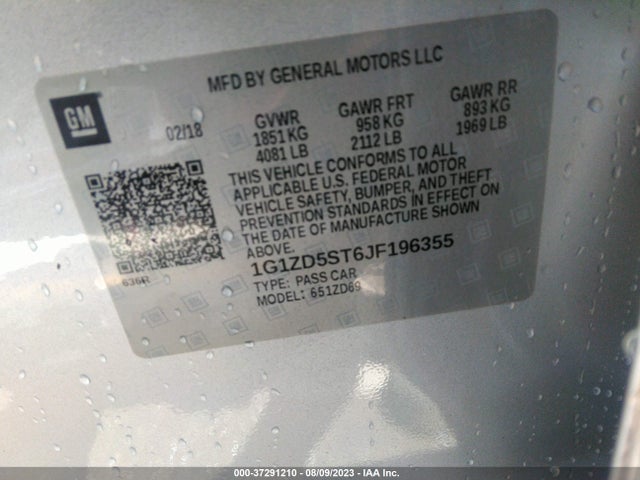 Chevrolet MALIBU LT 2018 1G1ZD5ST6JF196355 Image 9