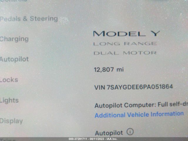 7SAYGDEE6PA051864 Tesla Model Y Long Range