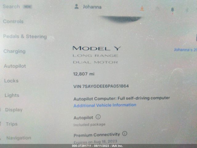 7SAYGDEE6PA051864 Tesla Model Y Long Range