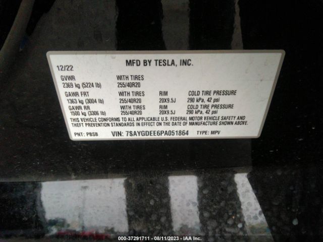 7SAYGDEE6PA051864 Tesla Model Y Long Range