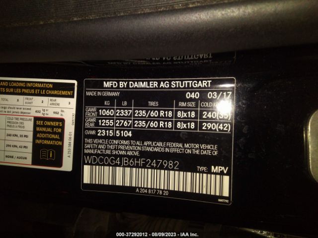 WDC0G4JB6HF247982 Mercedes-Benz Glc Glc 300