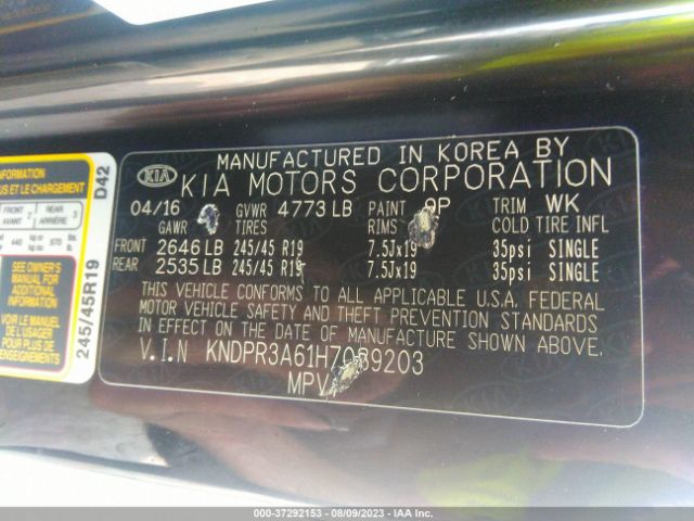 KNDPR3A61H7089203 KIA Sportage Sx Turbo