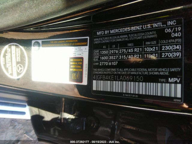 4JGFB4KE1LA069150 Mercedes-Benz Gle Gle 350