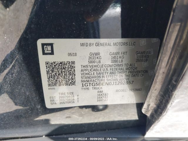 1GTG5BEN0J1292857 GMC Canyon 2wd
