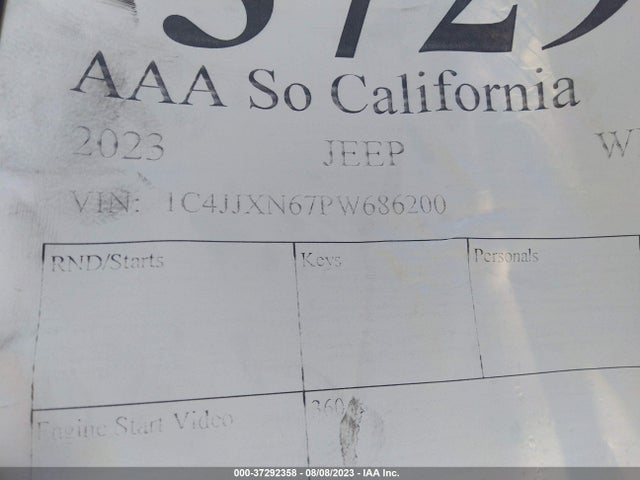 1C4JJXN67PW686200 Jeep WRANGLER 4XE