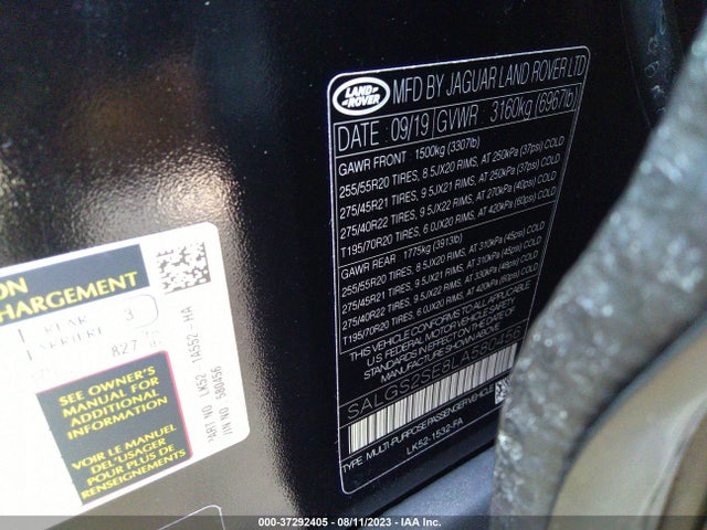 SALGS2SE8LA580456 Land Rover Range Rover P525 Hse