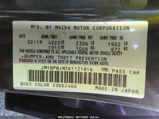 Mazda MAZDA3 HATCHBACK 2019 JM1BPBJM5K1121816 Image 15