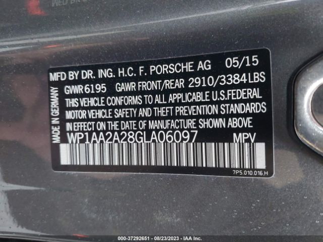 WP1AA2A28GLA06097 Porsche Cayenne