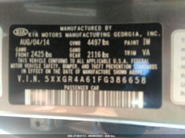 5XXGR4A61FG386658 KIA Optima Sx Turbo