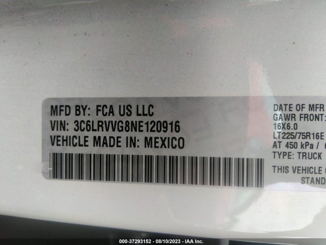 2022 Ram Promaster, VIN: 3C6LRVVG8NE120916