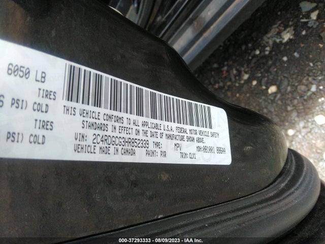 Dodge Grand Caravan Sxt 2017 2C4RDGCG3HR852339 Image 9