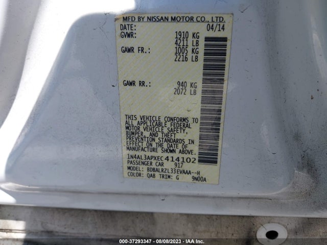 Nissan Altima 2.5 S 2014 1N4AL3APXEC414102 Image 16