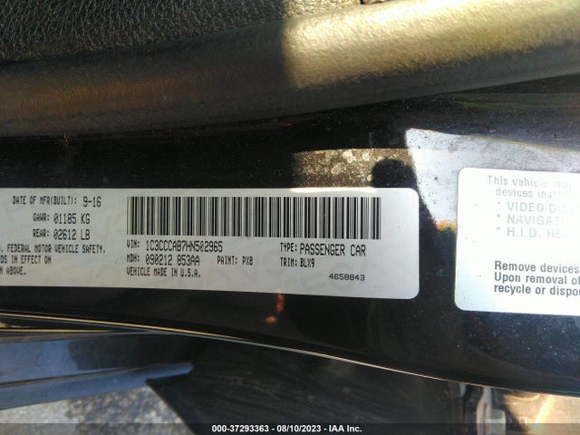 Chrysler 200 Limited Platinum 2017 1C3CCCAB7HN502965 Image 9