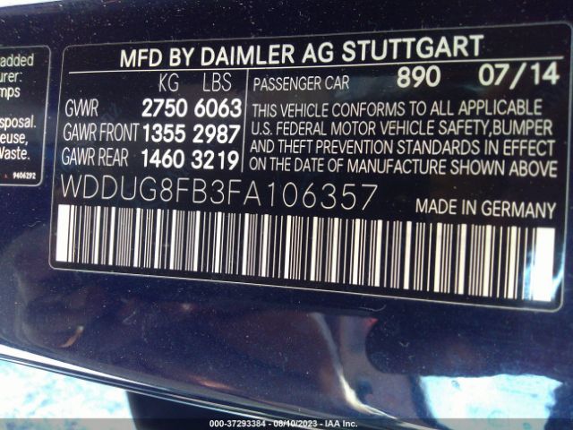 WDDUG8FB3FA106357 Mercedes-Benz S-class S 550