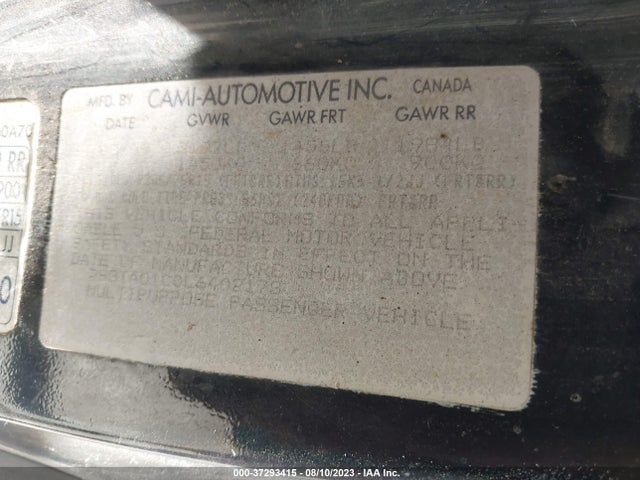 1990 SUZUKI SIDEKICK JX/JLX VIN: 2S3TA01C0L6402178