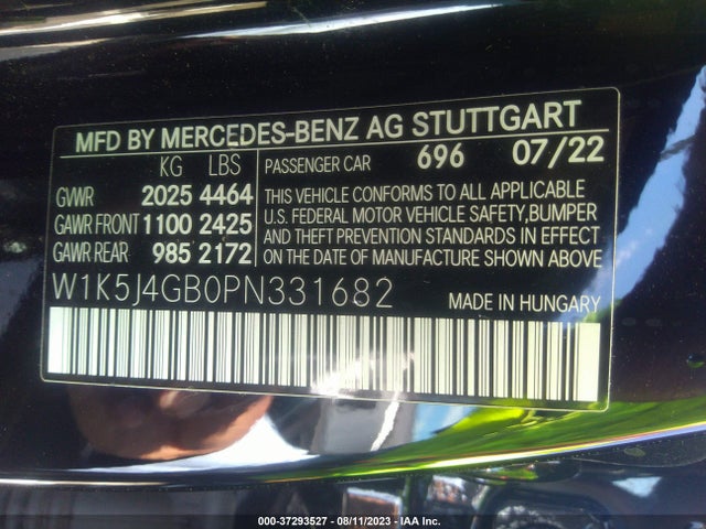 2023 Mercedes-Benz CLA-Class, VIN: W1K5J4GB0PN331682