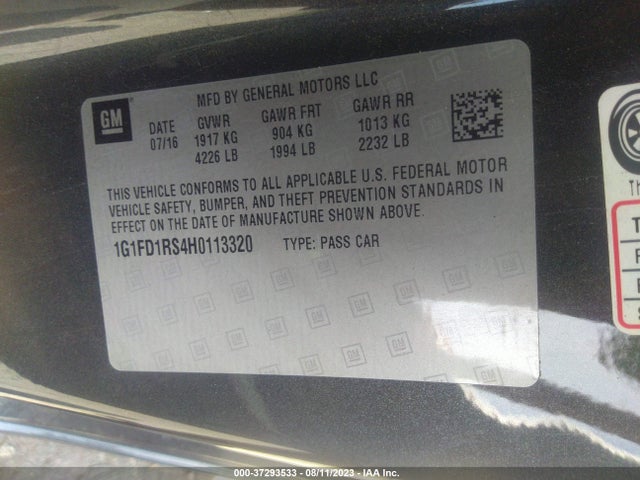 Chevrolet Camaro 2lt 2017 1G1FD1RS4H0113320 Image 9