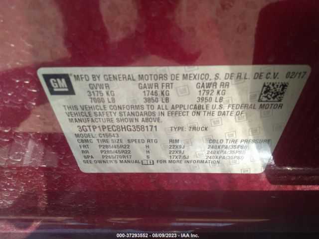3GTP1PEC8HG358171 GMC Sierra 1500 Denali