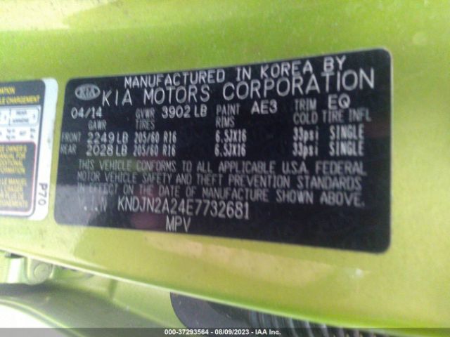 KNDJN2A24E7732681 KIA Soul Base