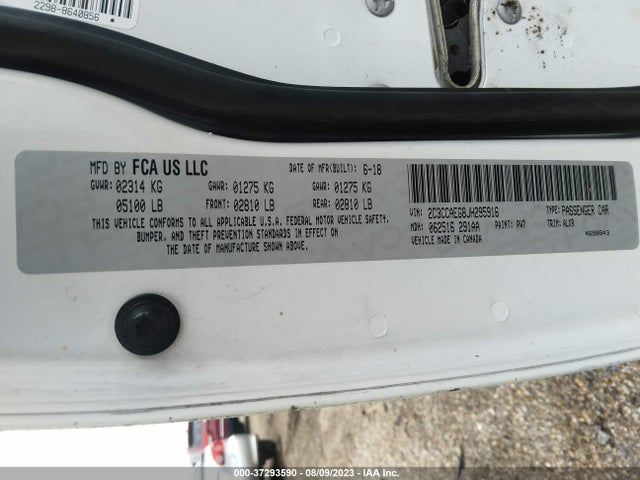 2C3CCAEG8JH295916 Chrysler 300 Limited
