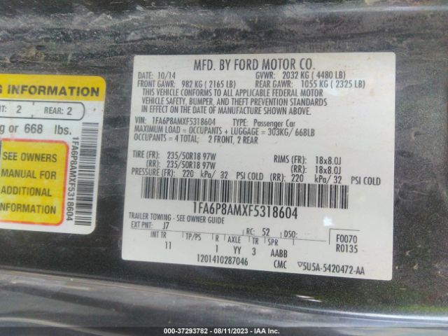 1FA6P8AMXF5318604 Ford Mustang V6