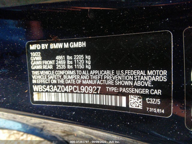 BMW M4 Competition Xdrive 2023 WBS43AZ04PCL90927 Image 9
