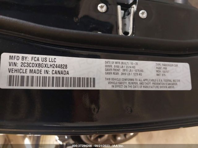 2C3CDXBGXLH244828 Dodge Charger Sxt Rwd