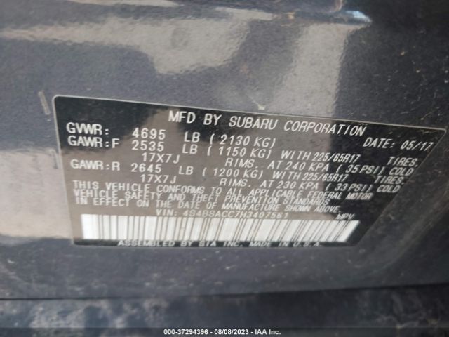 4S4BSACC7H3407561 Subaru Outback Premium