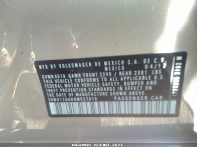 3VW017AU0HM537819 Volkswagen Golf Sportwagen S