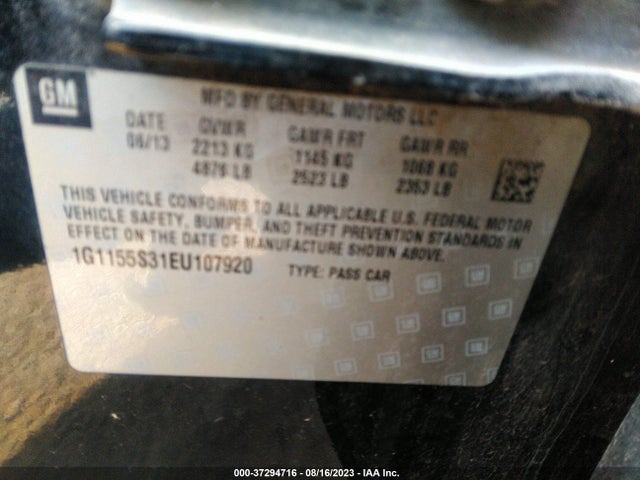 Chevrolet IMPALA LTZ 2014 1G1155S31EU107920 Image 9