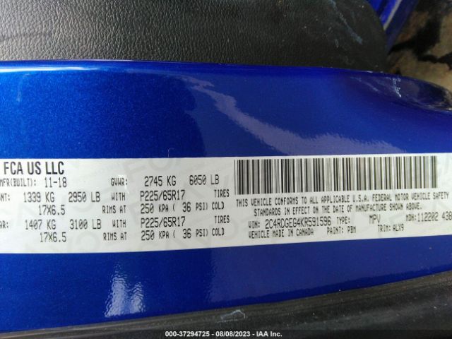 2C4RDGEG4KR591596 Dodge Grand Caravan Gt