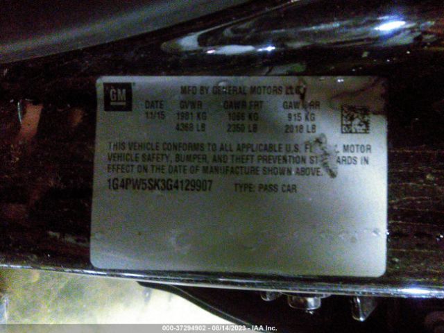 1G4PW5SK3G4129907 Buick Verano Sport Touring
