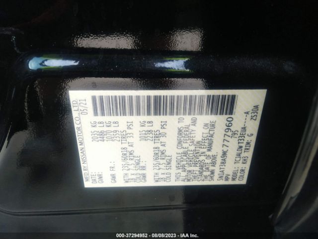 5N1AT3BA9MC777960 Nissan ROGUE SV