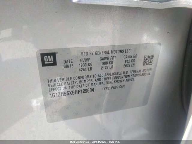 Chevrolet Malibu Premier 2017 1G1ZH5SX5HF129604 Image 9