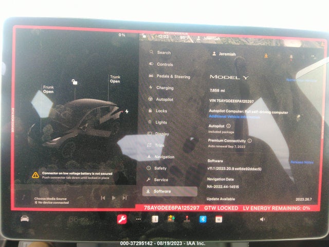 Tesla Model Y Long Range 2023 7SAYGDEE6PA125297 Image 14