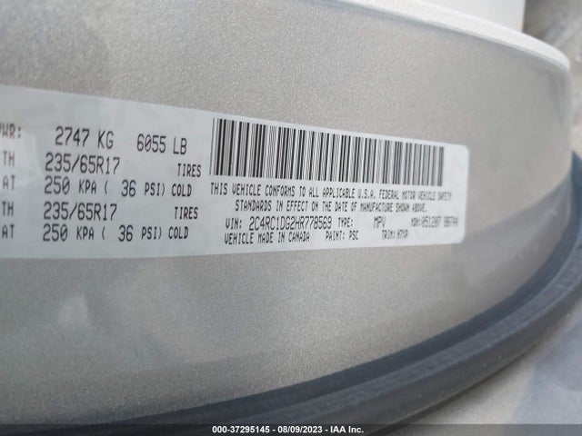 2C4RC1DG2HR778569 Chrysler Pacifica Touring