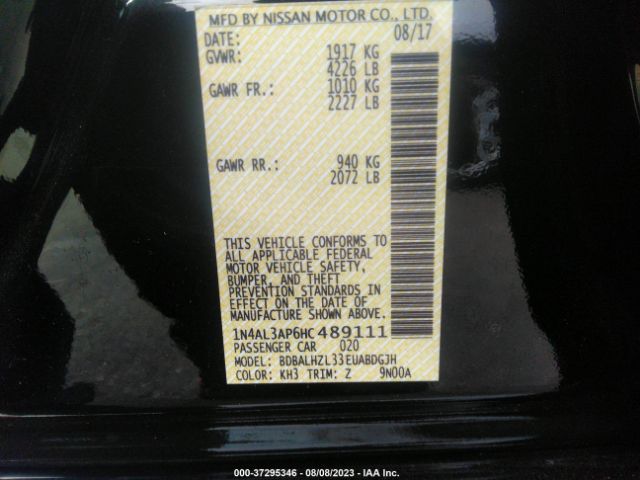 1N4AL3AP6HC489111 Nissan Altima 2.5 Sr