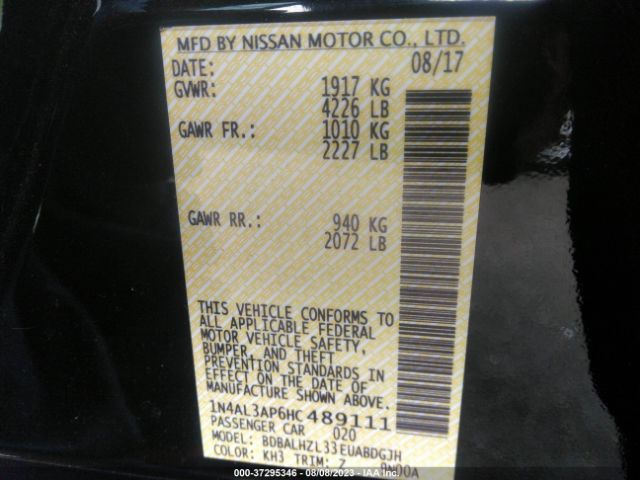1N4AL3AP6HC489111 Nissan Altima 2.5 Sr