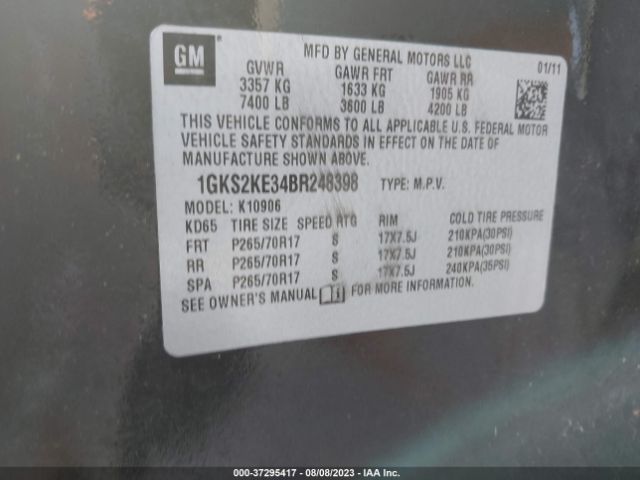 2011 GMC YUKON XL 1500 1GKS2KE34BR248398 Photo 8