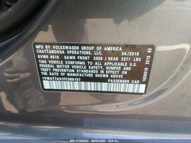 1VWAT7A31FC089157 Volkswagen Passat 1.8t Limited Edition