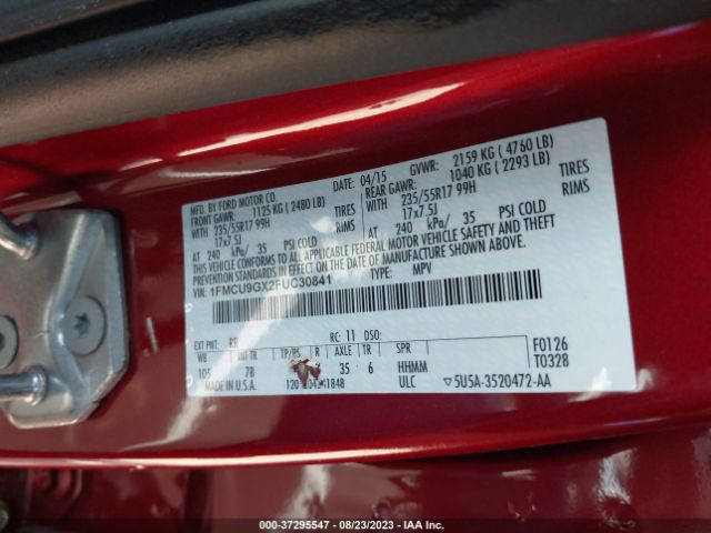 1FMCU9GX2FUC30841 Ford ESCAPE SE