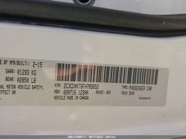 2C3CDXKT6FH785652 Dodge Charger Police