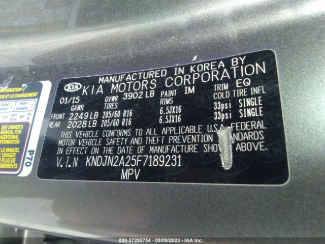 KNDJN2A25F7189231 KIA Soul Base