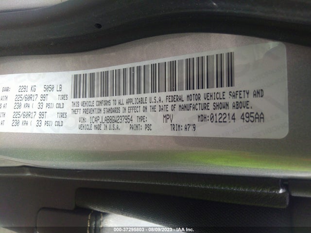 1C4PJLAB8GW237954 Jeep Cherokee Sport