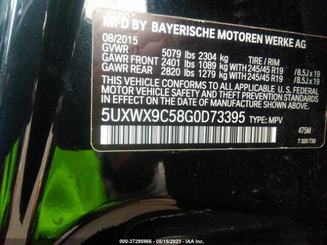 5UXWX9C58G0D73395 BMW X3 Xdrive28i