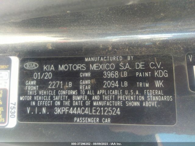 3KPF44AC4LE212524 KIA FORTE GT