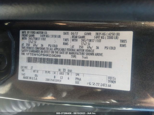 1FTEW1CP5HKD38299 Ford F-150 Xl/xlt/lariat
