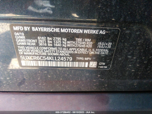BMW X5 Xdrive40i 2019 аукцион фото