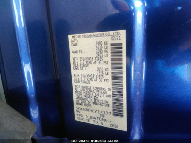 5N1AT3BB7MC727177 Nissan ROGUE SV