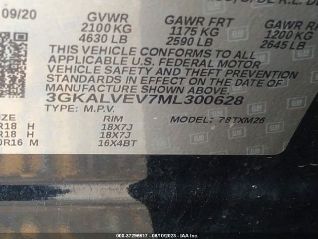 3GKALVEV7ML300628 GMC Terrain Slt